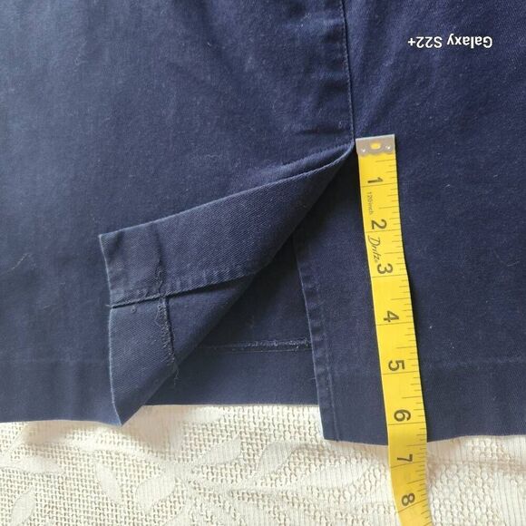 Lauren Ralph Lauren navy blue skirt with front zip pockets - Picture 6 of 7